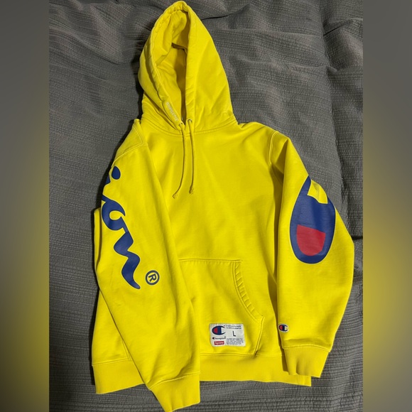SUPREME X CHAMPION ss18 Limited Edition Hoodie - Size L. Perfect Condition. - Picture 1 of 7
